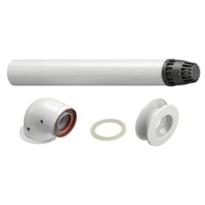 KIT CODO Y TUBO COAX 60/100 TERMINAL ANTIVIENTO