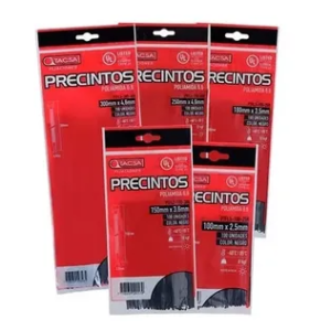 Precintos plásticos 20 cm x 0.5 cm (bolsa x 100) x bolsa